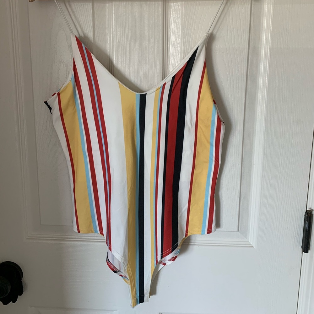 gaze striped bodysuit
